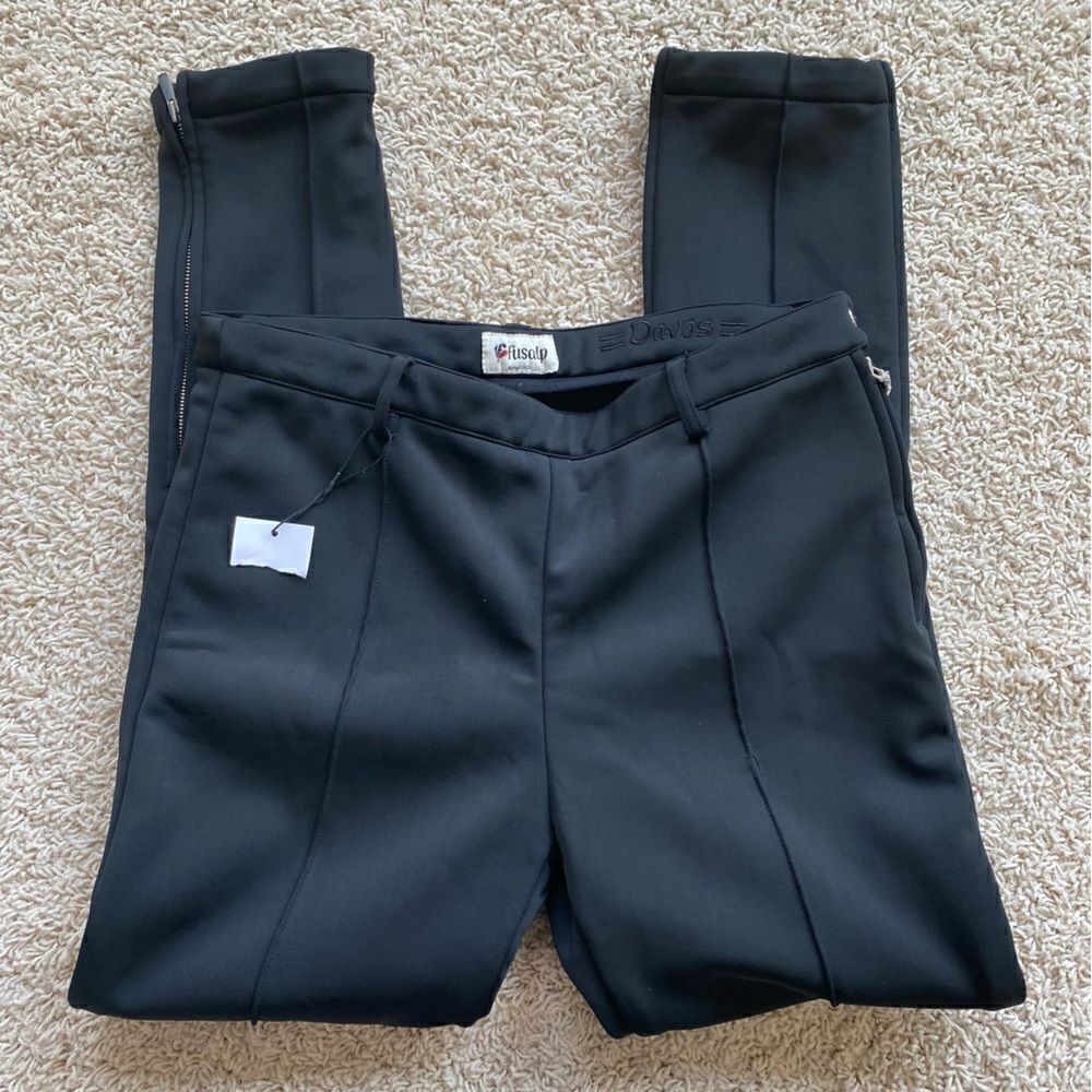 Fusalp Black Slim-leg Skinny Stirrup Ski Pants size 42 / US 10 EUC